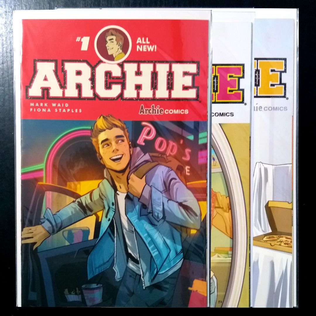 (Complete) Archie: Issue #1-3, VF Condition (Category: Comics & Manga) located in Antipolo. Submitted by bebandbeb (Listing ID 1343879624, Image 1). Description: !!! GRATEFUL SALE !!! (Complete) ARCHIE: Issue #1-3 P500 Full Fiona Staples (Saga) run with Mark Waid (Kingdom Come). Best modern rendition of Archie and the gang! ----- VF, First Printing Crossposted Location: Antipolo MOP: Gcash MOD: Lalamove, LBC COP Delivery: Booking, Payment by Buye