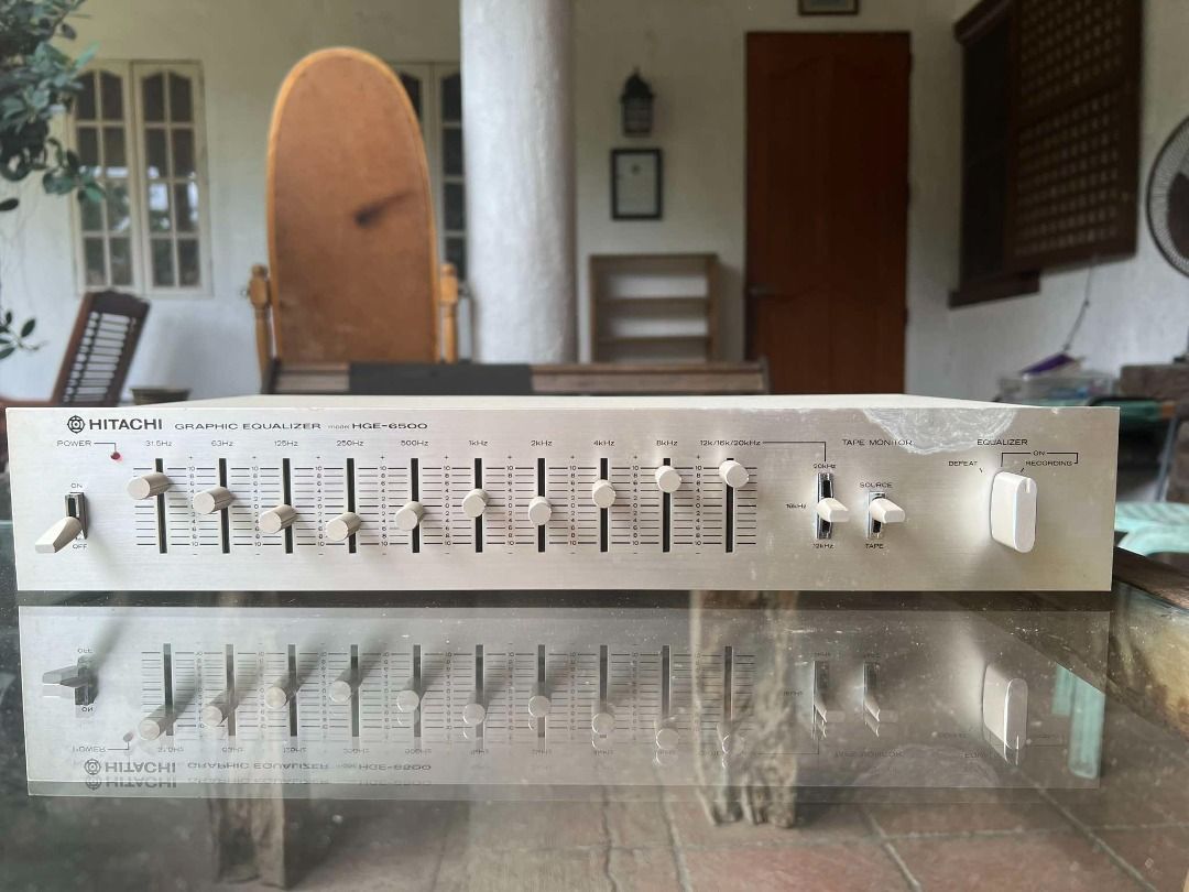 Hitachi Hge-6500 Graphic Equalizer (Category: Other Audio Equipment) located in Cebu City. Submitted by unik77 (Listing ID 1343710471, Image 1). Description: Manufacturer: Hitachi Model: HGE-6500 Type: Equalizer Years of manufacture: 1979 - 1981 Color: Silver This is a 10-band graphic equalizer that allows you to freely control the sound quality according to the condition of the room and the preference of the sound so that you can enjoy making yo