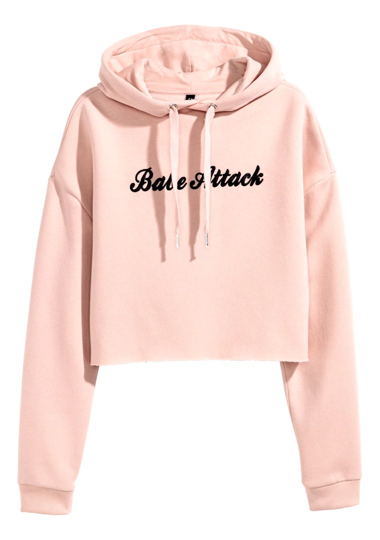 H M Baby Pink Hoodie Women s Fashion Coats Jackets and Outerwear on Carousell
