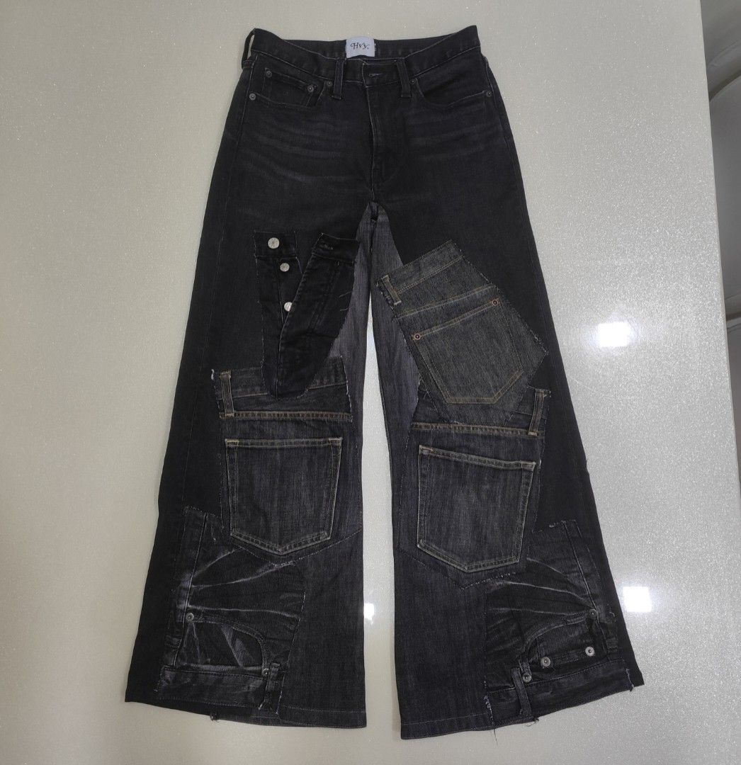 HVY-088 Multi Pocket Destroyed Jeans - reworked rework jnco y2k baggy ...