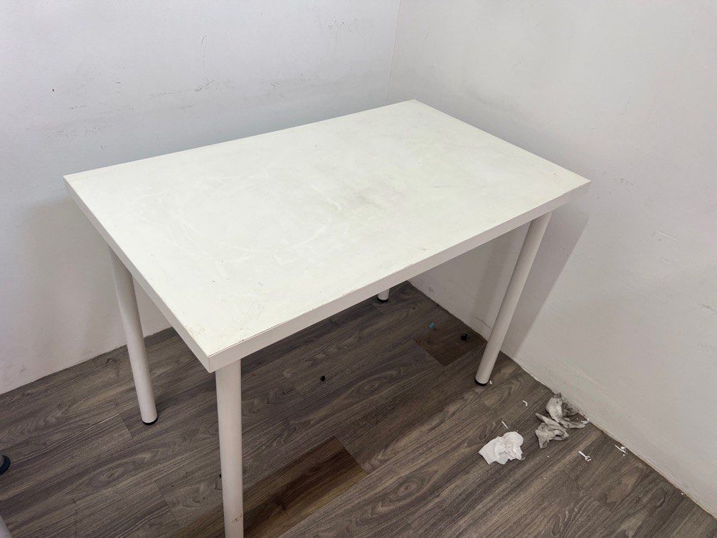 IKEA computer study table (Category: Tables & Sets) located in Singapore. Submitted by warehouseclearencesales (Listing ID 1343709615, Image 1). Description: From IKEA Dimensions 100x 60x75 ( Length x width X height ).
