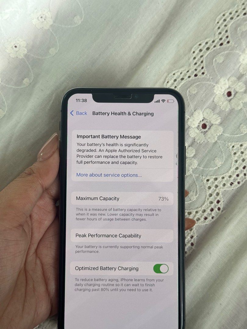IPHONE X - LADY-OWNED (Category: iPhone X Series) located in Caloocan City. Submitted by ryllahmata (Listing ID 1343727899, Image 3). Description: IPHONE X - Lady-owned -₱8000 negotiable Original LCD and Battery No issues No history of repair 64GB 73% Battery Health Meetups (Cavite/Metro Manila).