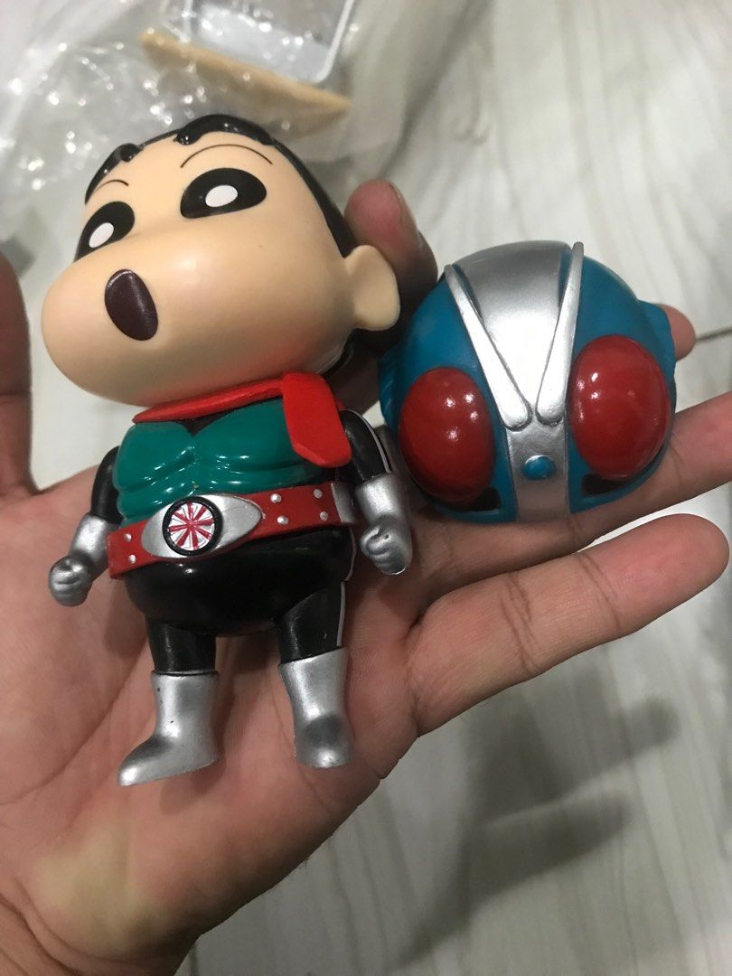 Mask Rider Chin Chan Kamen rider Crayon Shin Chan, Hobbies & Toys, Toys & Games on Carousell