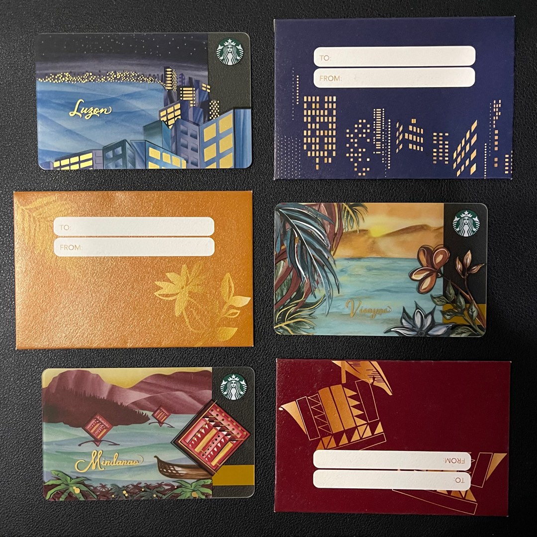 Luzon, Visayas, Mindanao Starbucks Card Set, Tickets & Vouchers, Store ...