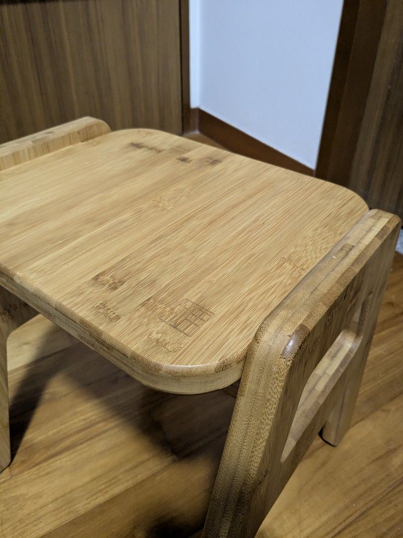 Multipurpose Stackable Low Bamboo Stool (Category: Chairs) located in Singapore. Submitted by someragrets (Listing ID 1343797287, Image 2). Description: Multipurpose Stackable Low Stool by local brand Zhen Feng Object Workshops (now rebranded to Hei Jin and Wood) Excellent condition, bought in Aug 2024. Pick up at my place only..