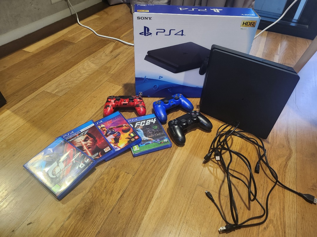 Playstation 4 slim 500g full set, Video Gaming, Video Game Consoles ...