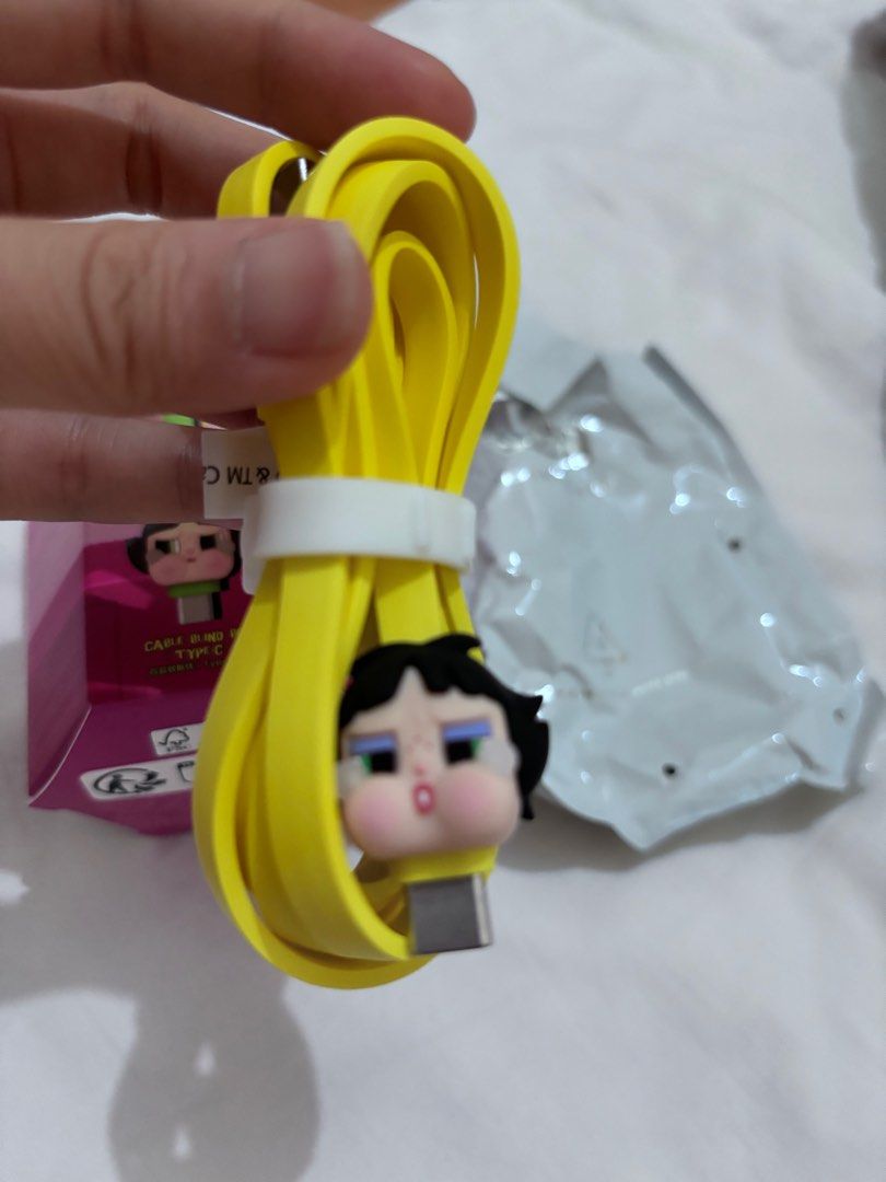 Popmart crybaby type c & iphone charger (Category: Chargers & Cables) located in Quezon City. Submitted by shopmycloset2022 (Listing ID 1343848176, Image 1). Description: 900 for both 450 each With bnf Brand new.