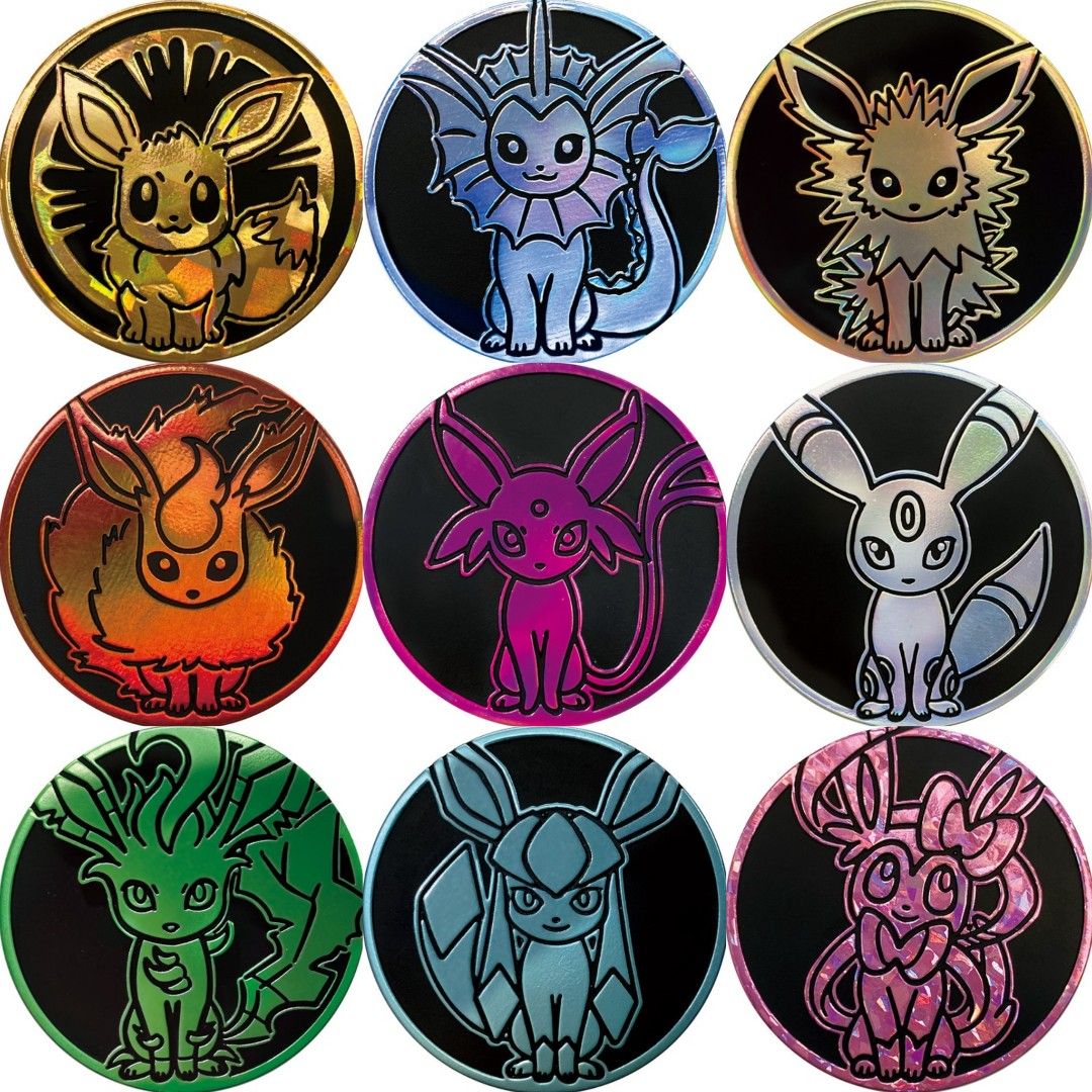 🇯🇵日本直送現貨］寶可夢硬幣第五彈伊貝水伊貝雷伊貝火伊貝太陽伊貝月亮伊貝冰伊貝葉伊貝仙子伊貝伊布| Pokemon Centre｜寵物小精靈