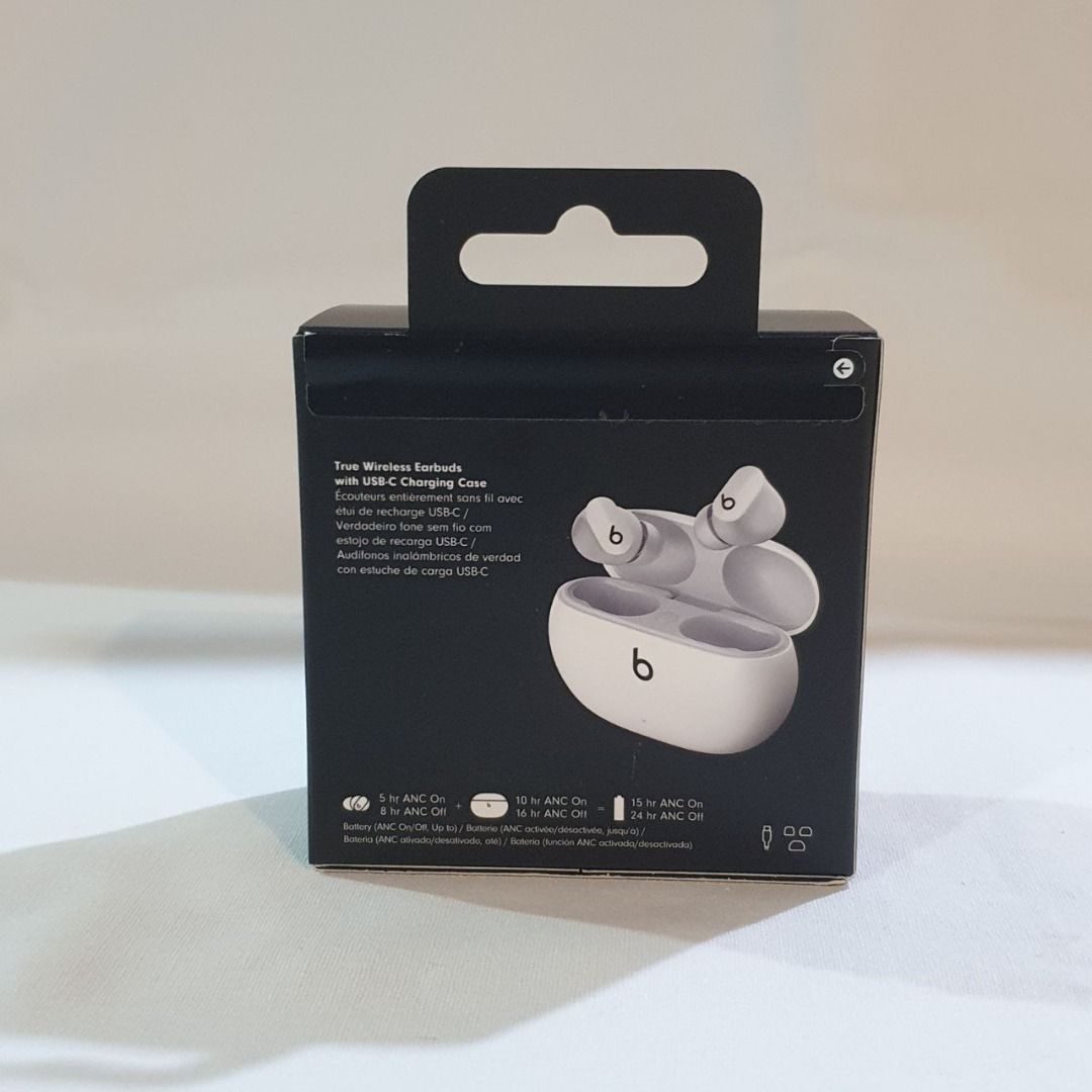 Beats Studio Buds - White (Brand New) (Category: Earphones) located in Mandaluyong City. Submitted by deedumms07 (Listing ID 1343970869, Image 2). Description: Beats Studio Buds - White Brand new, sealed.