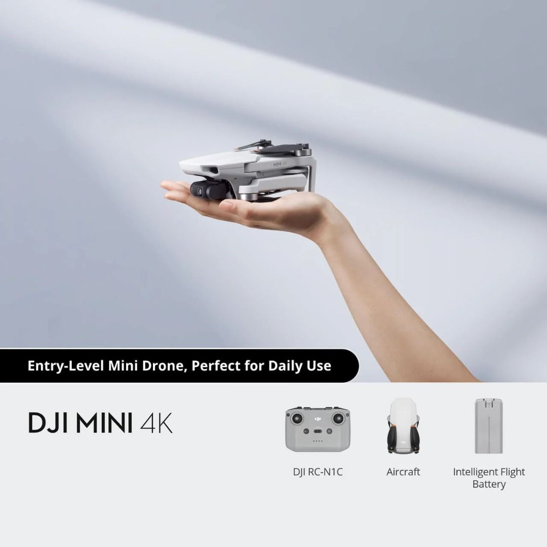 DJI MINI 4K DRONE (Category: Drones) located in San Juan City. Submitted by urbangiz_greenhillsmall (Listing ID 1343921522, Image 3). Description: Key Features: > 4K Video at 30fps for breathtaking cinematic footage > 12MP Photo Resolution for high-quality images > Up to 31 Minutes Flight Time for longer flights and more creative opportunities > Ultra-Lightweight Design weighing only 249 grams, making it highly portable > Level 5 Wind Resistance 