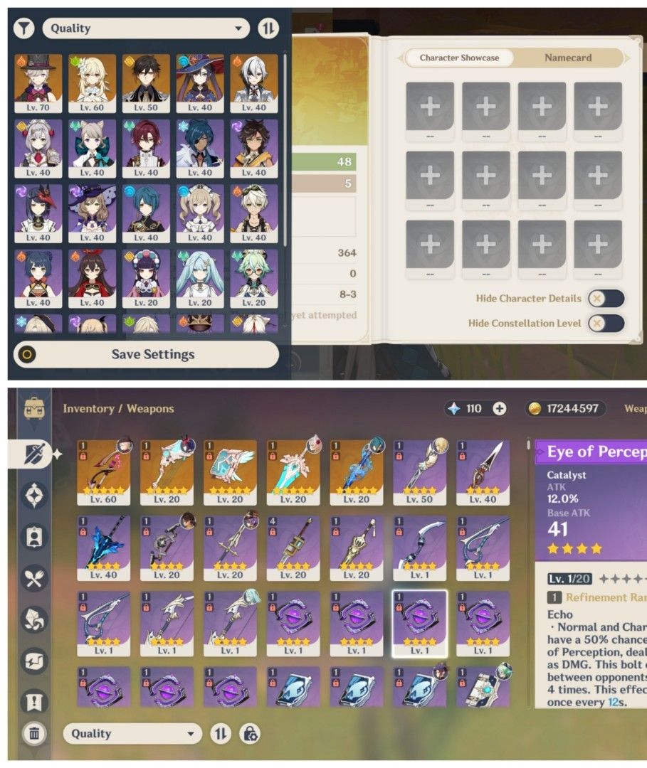 Genshin impact account (Category: Others) located in Cabanatuan. Submitted by zeroshopp (Listing ID 1343895290, Image 1). Description: .