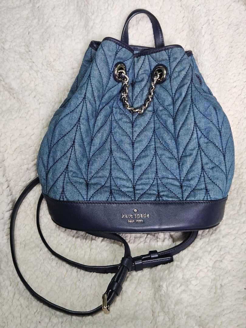 Kate Spade Denim backpack (Category: Luxury Bags & Wallets) located in Taytay. Submitted by eiohjmrf (Listing ID 1343944086, Image 1). Description: Kate Spade Denim Backpack Reminds me of Chanel Gabrielle. RFS: Breaks my heart to sell this but it's just collecting dust in my closet. Price still negotiable. Bought from Kate Spade online US..