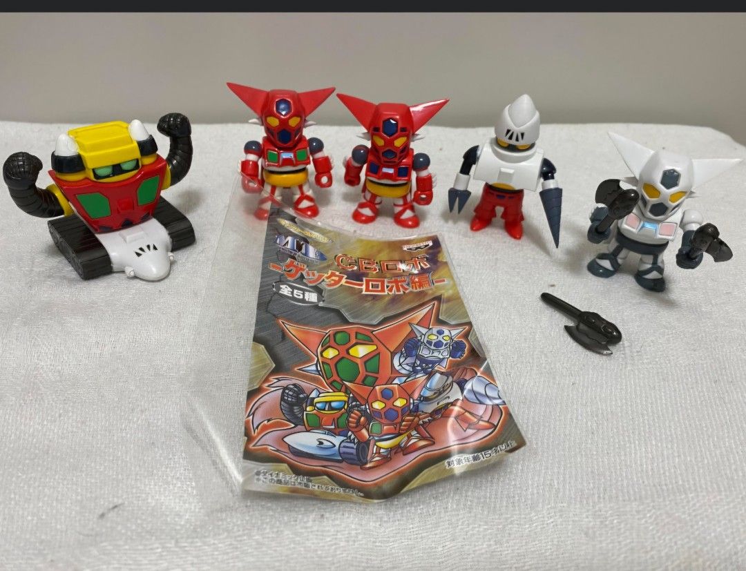 Metal Body Getter Robos 5 figures (Category: Figurines & Statues) located in Caloocan City. Submitted by banshee8818 (Listing ID 1343981086, Image 1). Description: complete set few scratches on two figures but others are in very good condition.