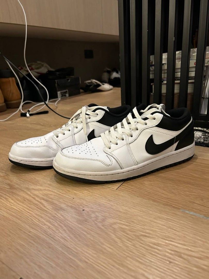 Nike Air Jordan 1 Reverse Panda (Category: Sneakers) located in Quezon City. Submitted by mackyt (Listing ID 1343999054, Image 1). Description: - Some visible wear from wearing. - Used no more than 10x - 100% authentic. Bought in Jordan BGC - No box. No receipt. Discount only offered with bulk buy. Refer to the last photo for other pairs available for purchase..