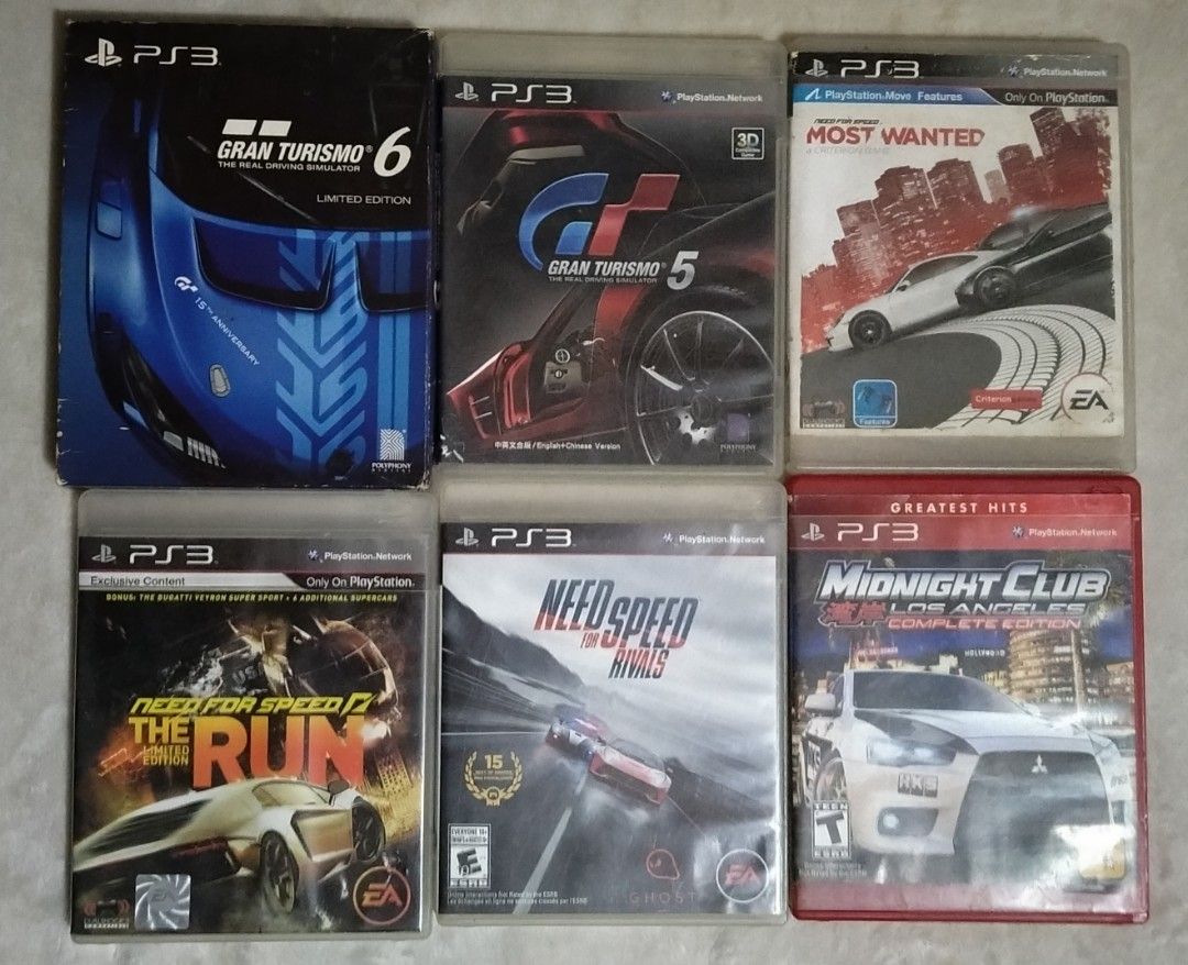 PS3 Driving Games Collection (Category: PlayStation) located in Pasay City. Submitted by silentbear_c00b58 (Listing ID 1343954254, Image 1). Description: Pre-loved PS3 Driving Games Collection Selling my collection of pre-loved PS3 driving games, perfect for car enthusiasts and fans of racing simulations! Titles & Prices: Driver: San Francisco - ₱450 Nail’d - ₱350 Midnight Club: Los Angeles Complete Edition - ₱500 Need for Speed: The Run (Limited