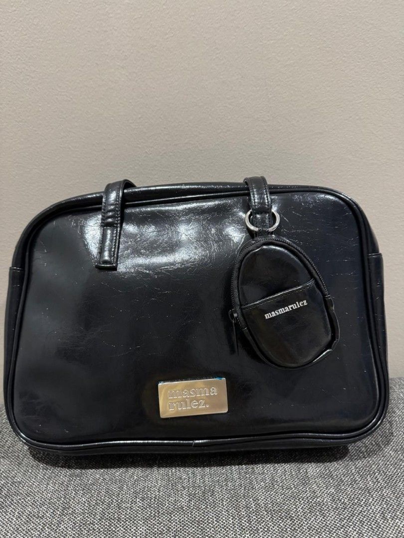 ★masmarulez★ 304 leather pouch shoulder bag _ Black 304 leather pouch shoulder bag _ Black : Masmarulez [마스마룰즈]