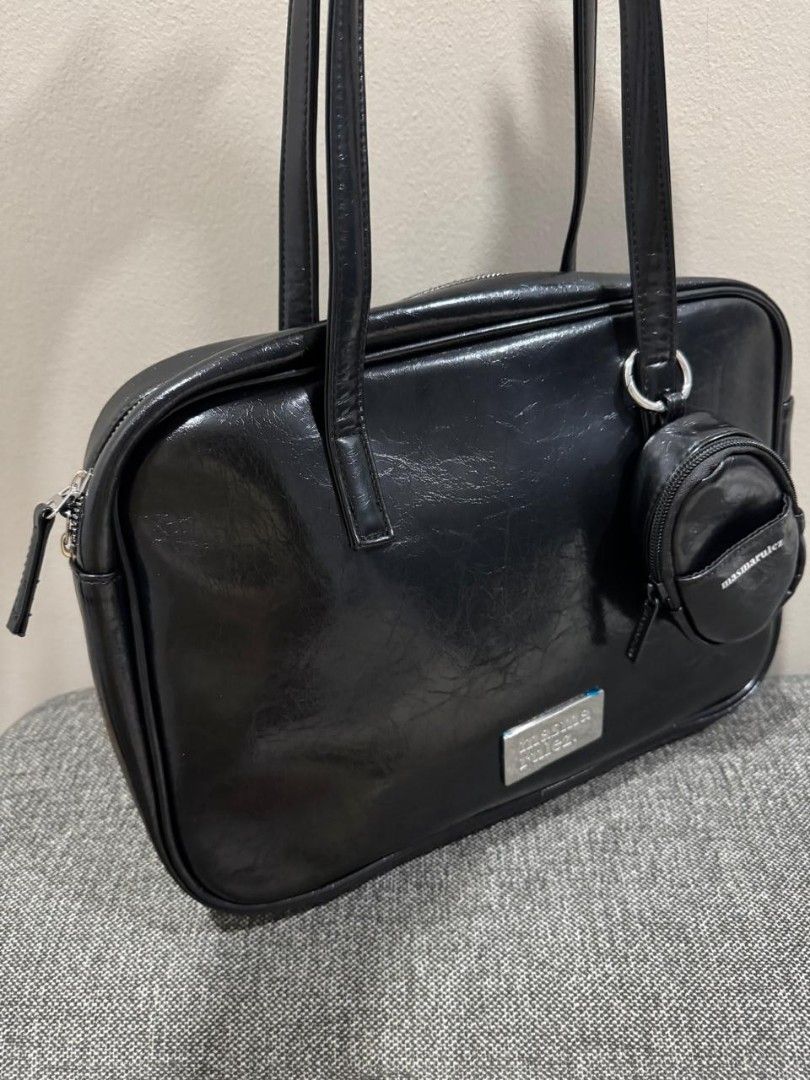 ★masmarulez★ 304 leather pouch shoulder bag _ Black 304 leather pouch shoulder bag _ Black : Masmarulez [마스마룰즈]