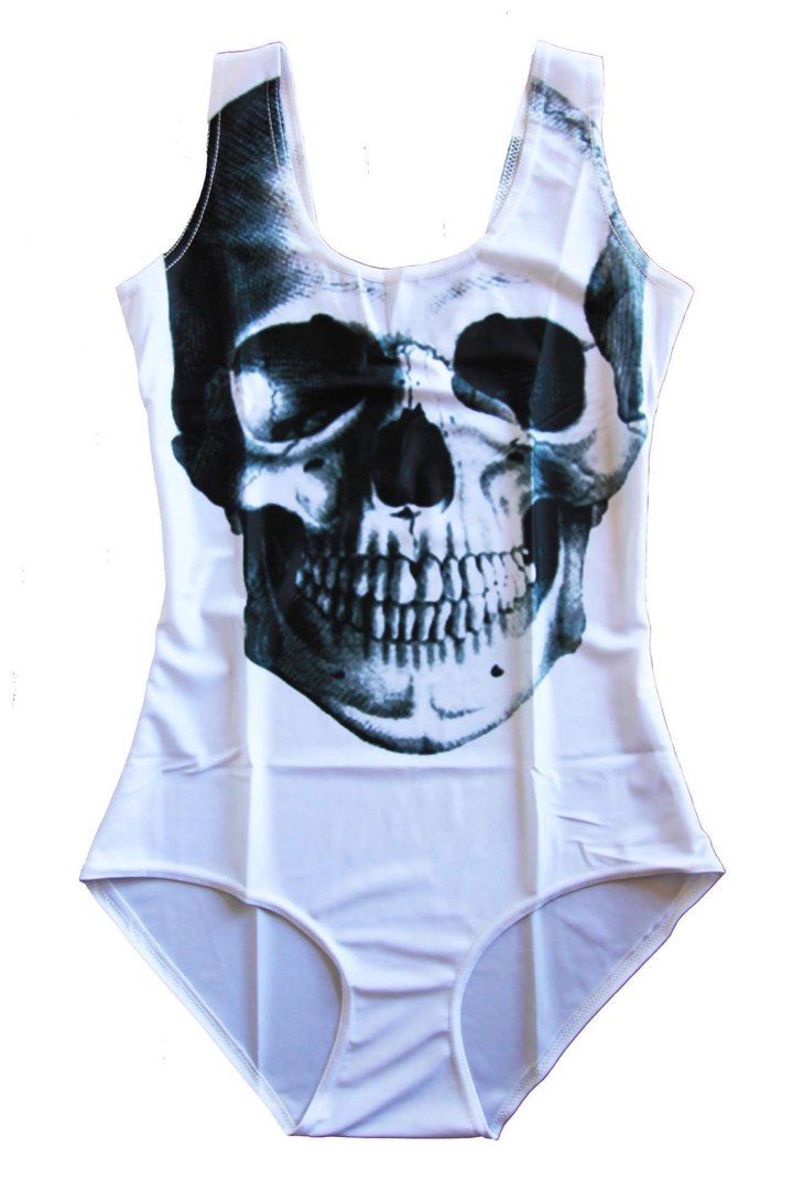 Skull Head Swimsuit Bodysuit One Piece Beachwear Swimwear Women s Fashion Swimwear Bikinis Swimsuits on Carousell