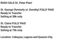 St Peter Memorial Service/Plan