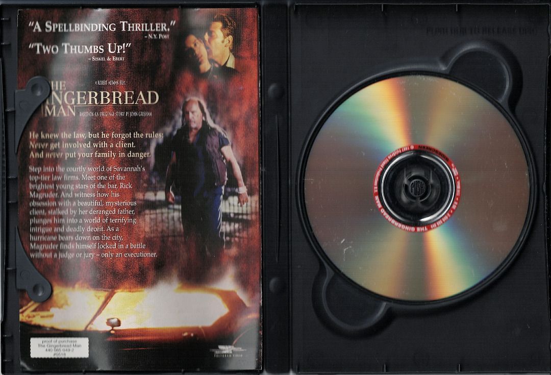 The Gingerbread Man ***original dvd*** (Category: CDs & DVDs) located in Pasig City. Submitted by armcjay (Listing ID 1343998047, Image 2). Description: This is a pre-owned, authentic item, from my own DVD collection. The disk may contain minor scratches, marks or dirt, and is playable with commercial DVD players and computers. I don't sell defective item here. No return / no exchange..