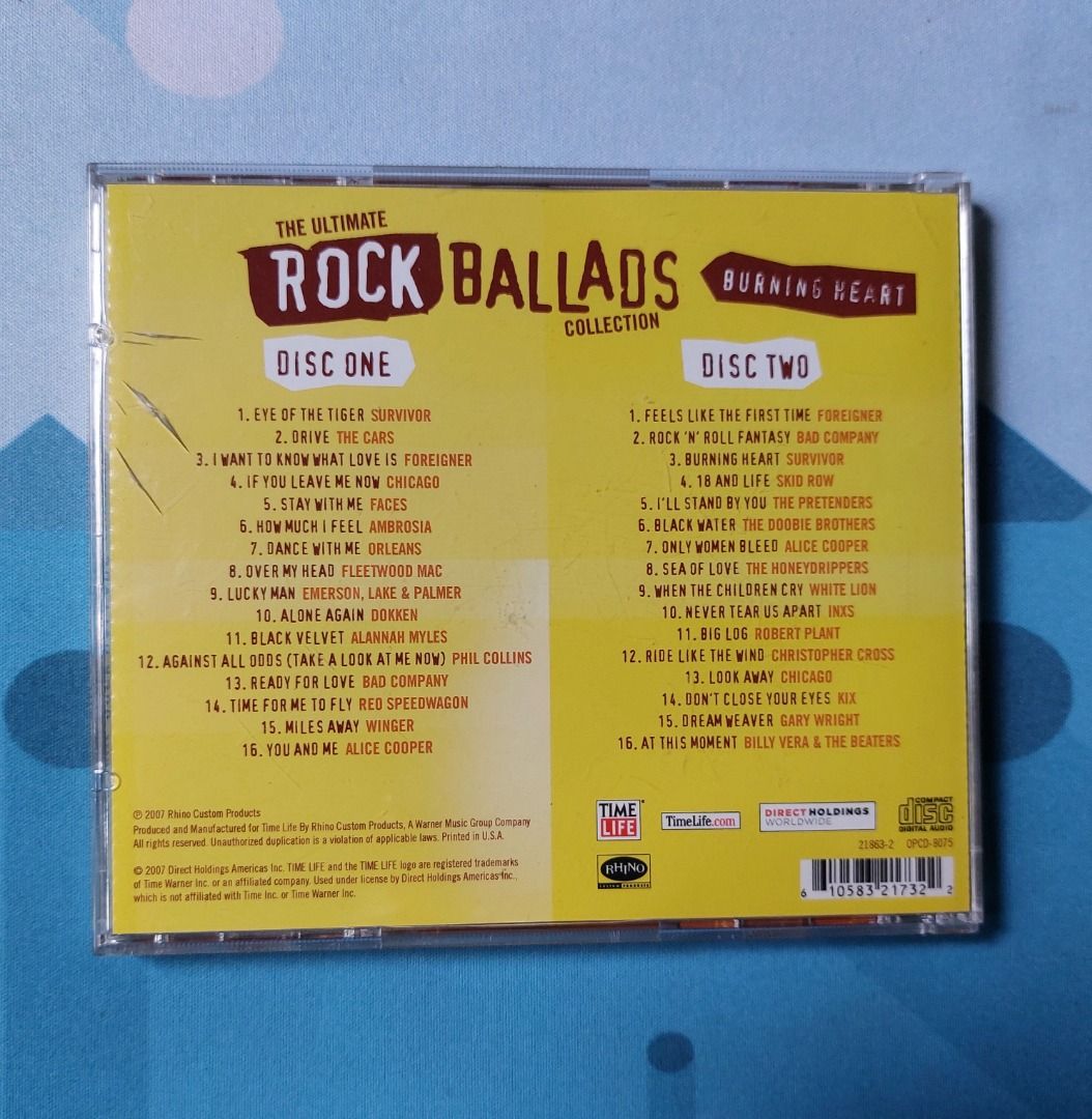 The Ultimate Rock Ballads Collection CD (Category: Portable Audio Accessories) located in Quezon City. Submitted by vdecks (Listing ID 1343998645, Image 2). Description: If you’re a collector or simply seeking a quality listening experience, this CD offers a great combination of authenticity and top-notch condition. A perfect addition to any music collection! US PRESSED 2 DISCS .