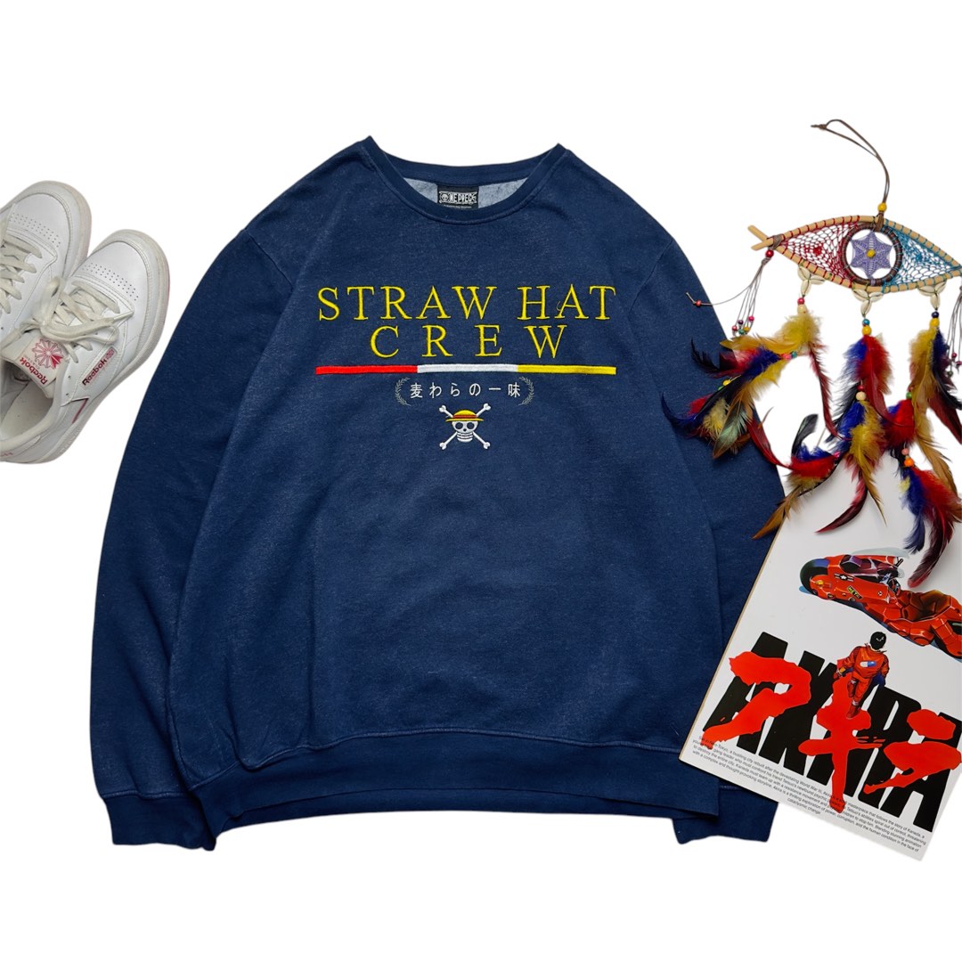 One Piece Straw Hat Pirates Embroidered Sweatshirt/Crewneck