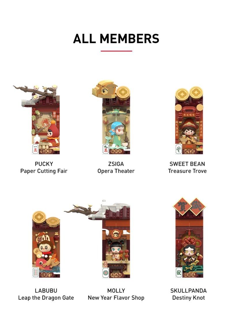 Wealthy Snake New Year Celebration - Fortunate Hand Series Block Figures  (SET)