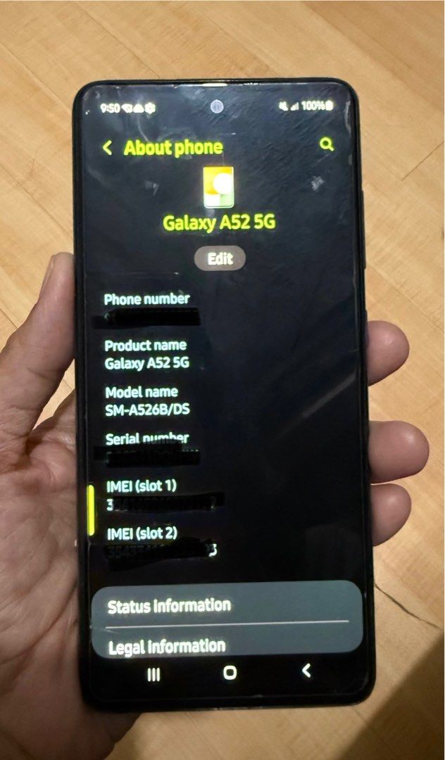 5G Galaxy A52 8/256GB (Category: Samsung) located in Quezon City. Submitted by geilan (Listing ID 1344201237, Image 3). Description: -mint condition -plastic protection still in tact -no scratches -second phone only -rfs - upgraded to ios -with box and receipt -more disc if buying together with my iphone SE -thanks for reading have a nice day.