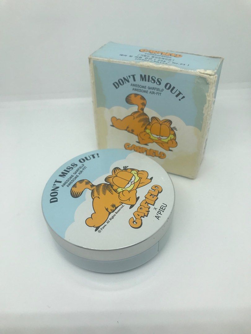 Apieu Garfield Cushion Case (Category: Makeup) located in Quezon City. Submitted by currency27 (Listing ID 1344219843, Image 3). Description: ₱210 Authentic Store bought in Korea Brandnew/Unused with box 👸🏼I have a Missha Cushion Refill but it’s passed its manufacturing date. I can give it as a freebie for those who want it. 1 cushion refill for every cushion case :) RFS: raising funds, not into collecting make up anymore Pick up/checking of it