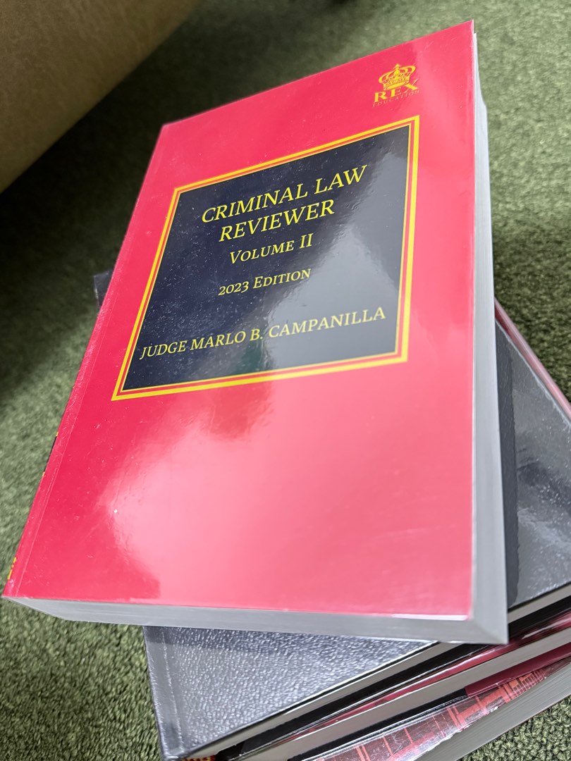 Criminal Law Reviewer, Vol. 2 (Paper Bound) (2023) by Judge Marlo B ...