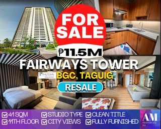 Fairways Tower studio type condo unit for sale clean title in BGC, Taguig