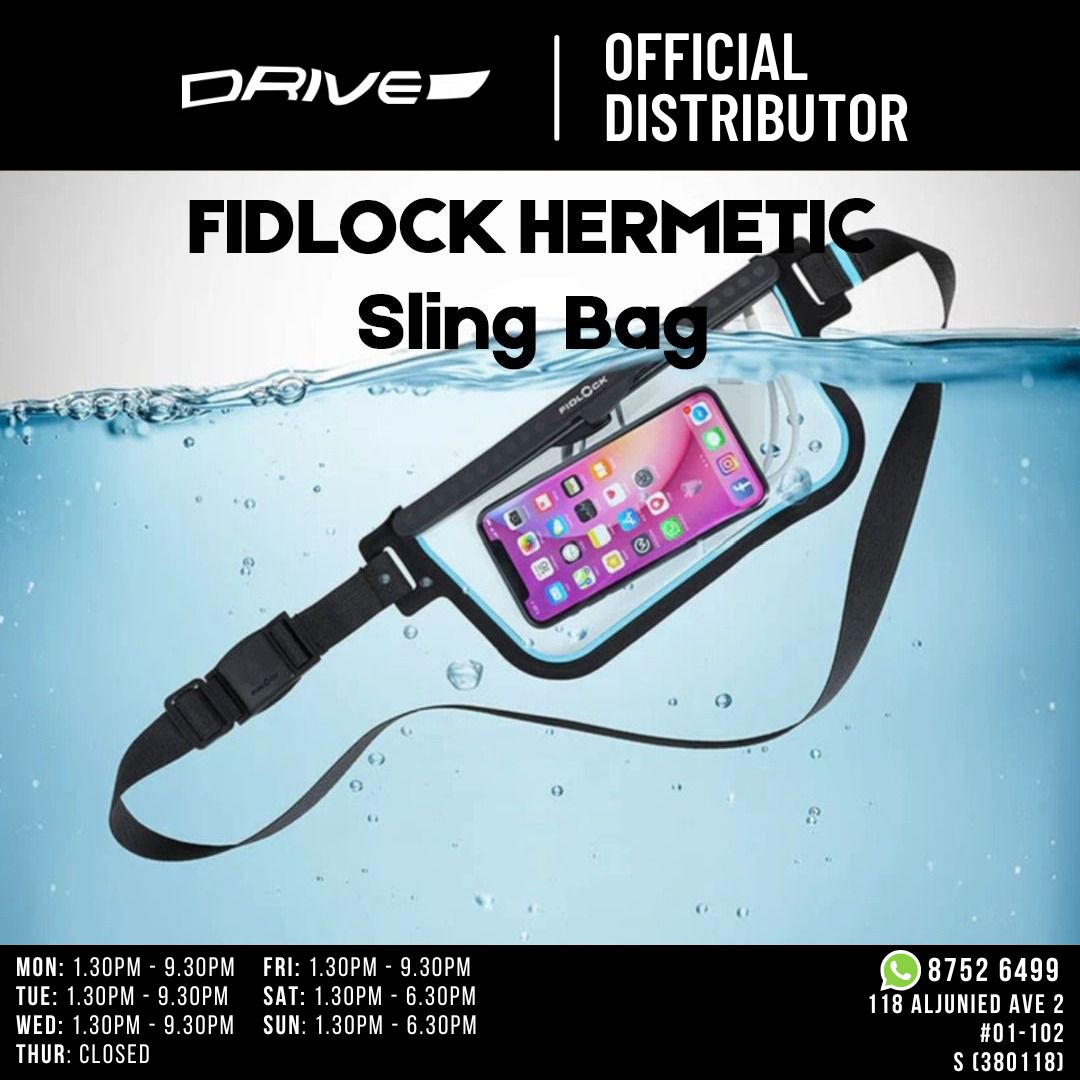 FIDLOCK HERMETIC 100% Waterproof and Sand-Proof Sling Bag Travel ...