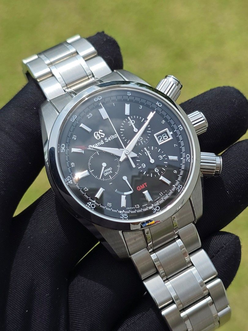 [FINAL CLEARANCE PRICE!] GRAND SEIKO SPORT COLLECTION SBGC203 SBGC203 CHRONOGRAPH CHRONO SPRING DRIVE 9R86 BLACK DIAL GMT (Category: Watches) located in Singapore. Submitted by rollieinthedeep (Listing ID 1344094824, Image 3). Description: >MORE THAN 1000 Genuine real person reviews on Carousell! ⭐⭐⭐⭐⭐ Our one and only sales platform, no others! >>AUTHENTICITY GUARANTEE w Singpass verification✅ BUY w peace of mind today! >>>PRICE FIRM (Non Nego) 