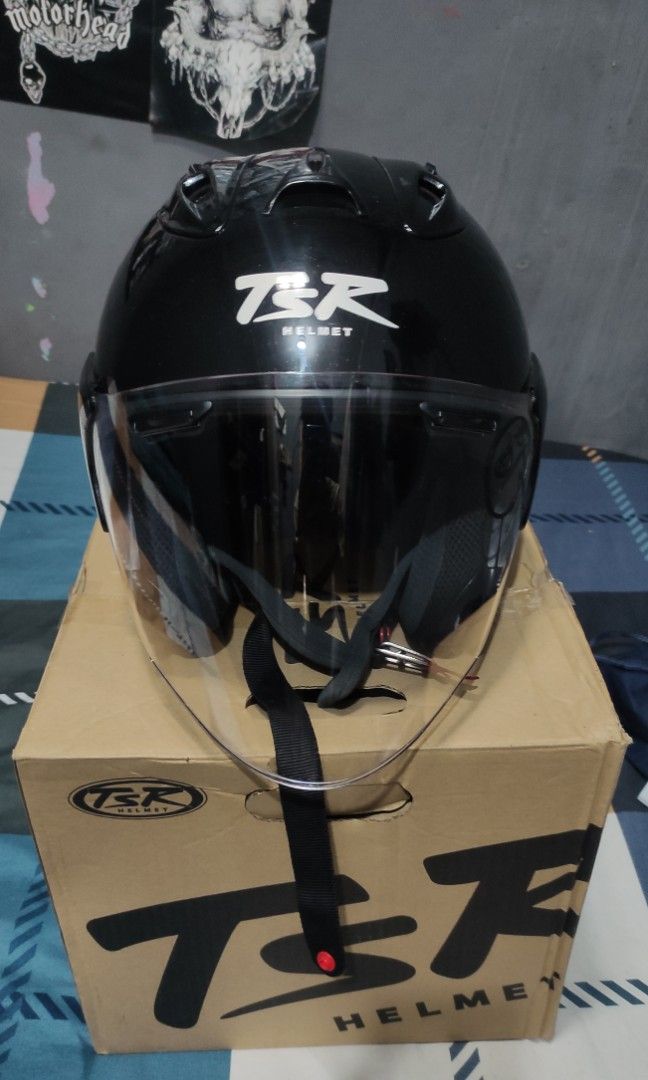 HELM TSR RAM BLACK, Motor di Carousell