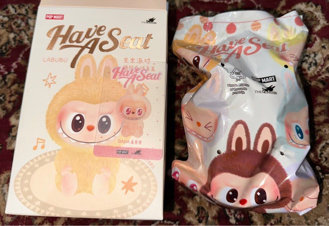 Labubu V2 Have A Seat DADA, Hobbies & Toys, Toys & Games on Carousell
