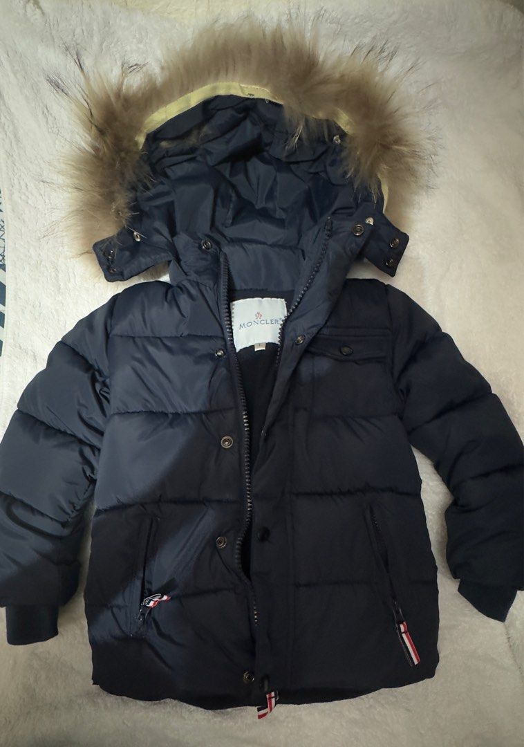 Moncler kids fur hood down jacket Carousell