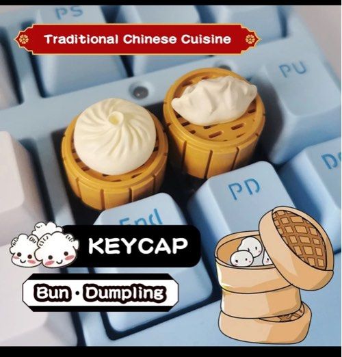 PO | Dumpling xiao long bao bun basket chinese food dim sum keycaps ...