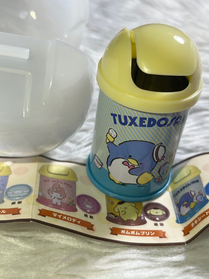 Sanrio Tuxedo Sam Retro Trash Can Gashapon Toy (Category: Character Goods) located in Bacoor. Submitted by crystalsky_22 (Listing ID 1344199682, Image 3). Description: 🍎 from Japan / authentic / official 🍎 complete with gacha ball and paper 🍎 1 pc only / removable ung takip 🍎 lalamove or grab 🍎 meet-up: SM Megamall, Robinsons Galleria,Ortigas Park,MRT from Ortigas to Taft), SM Bacoor or Camella Bacoor (Aguindalo Highway).