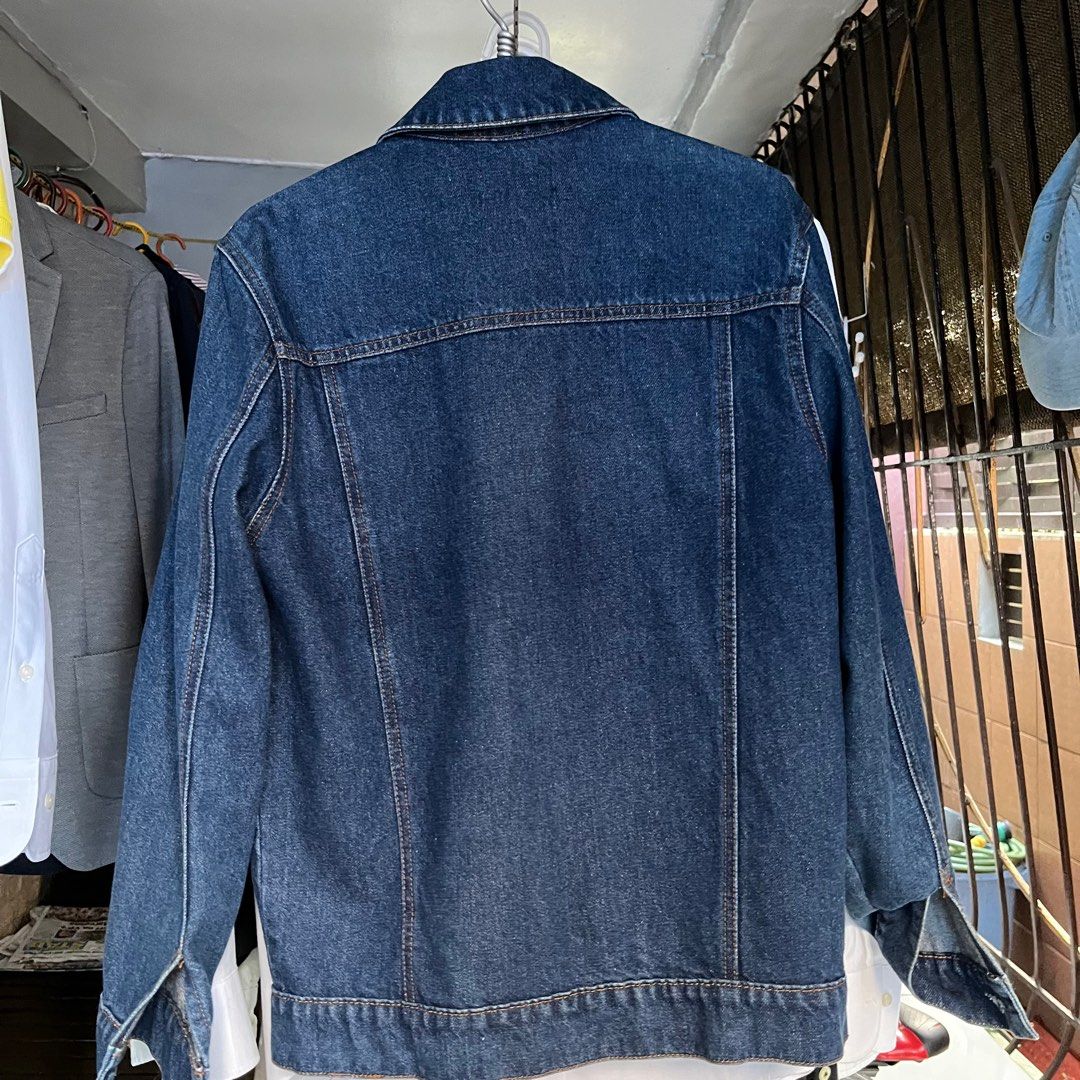 Straightforward Denim Jacket (Category: Coats, Jackets and Outerwear) located in Pasig City. Submitted by save_one (Listing ID 1344170220, Image 2). Description: Straightforward Denim Jacket Lightly used Details on the third pic XS Kindly send an offer if interested, thank you!.