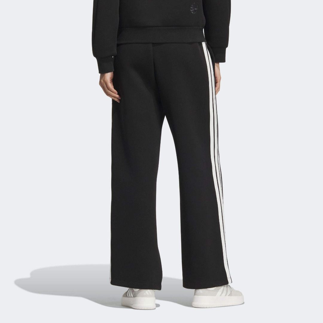 adidas CNY 愛迪達黑色長褲 寬鬆長褲 闊腿寬褲 發財長褲 三條線黑色長褲 女 JZ1642