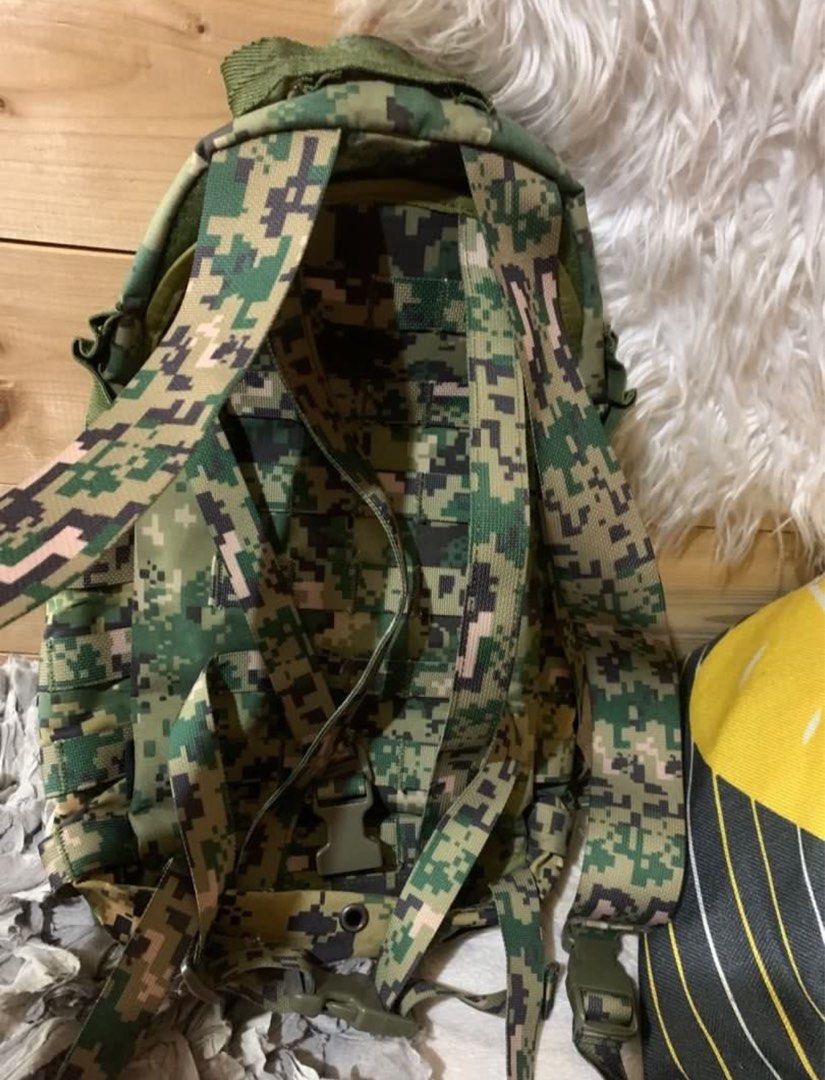 Backpack - Digital Camo (Category: Backpacks) located in Taguig. Submitted by adonisblanco (Listing ID 1344341309, Image 3). Description: Digital Camouflage with Molle Panel at the back, can be attached to your tac-vest or plate carrier, can carry carroung 13L of cargo.