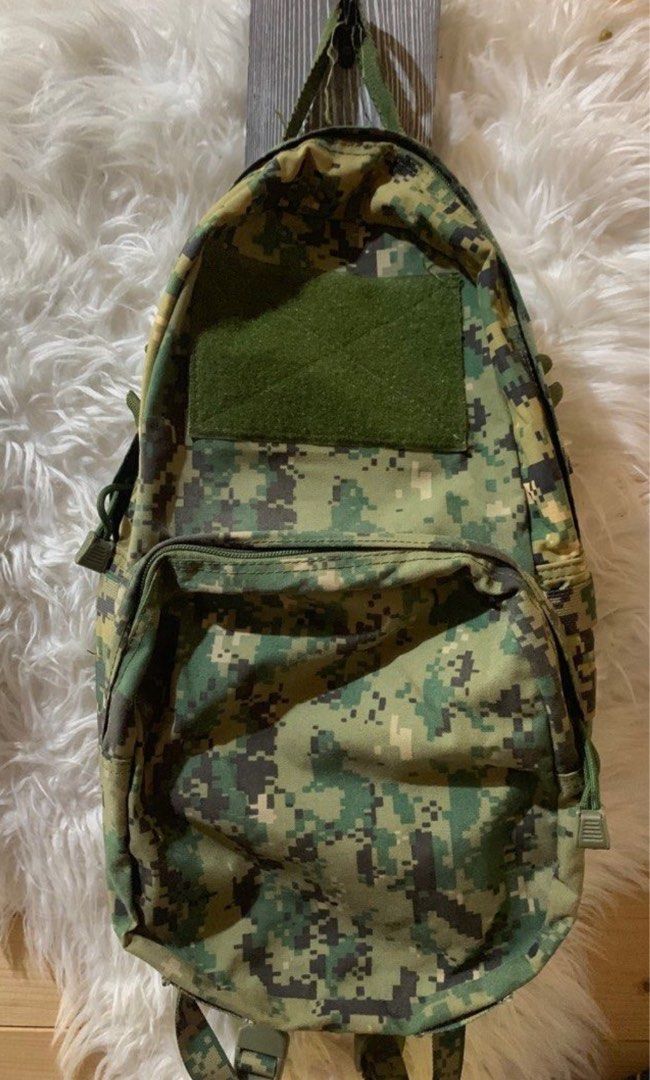 Backpack - Digital Camo (Category: Backpacks) located in Taguig. Submitted by adonisblanco (Listing ID 1344341309, Image 1). Description: Digital Camouflage with Molle Panel at the back, can be attached to your tac-vest or plate carrier, can carry carroung 13L of cargo.