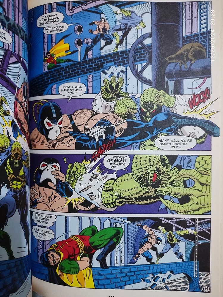 Batman Knightfall Part One: Broken Bat (DC Comics) (Category: Comics & Manga) located in Paranaque City. Submitted by coolcollectorstuff (Listing ID 1344284679, Image 2). Description: Batman Knightfall Part One: Broken Bat from DC Comics Php 1,200 - Paperback - 640 Pages - Great condition, read only once before placed in storage The villainous Bane breaks the Bat in one of the most popular and well-known Batman tales! The inmates of Arkham Asylum