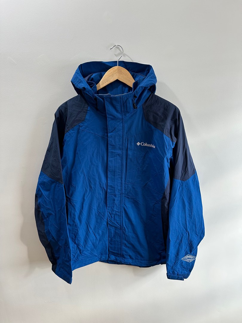 Columbia OMNI-TECH Nylon Parka, Men's Size L Nylon Khaki type Vintage Second Hand
