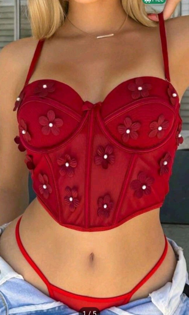 Corset floral red burgundy (Category: Blouses) located in Rizal. Submitted by lexycolour (Listing ID 1344277925, Image 2). Description: 💖 padded one time used only and literal 20 mins ko lang sinuot. 🤣 💖S-M (mannequin size M) 💖with pouch 💖 S on tag 💖 Bra Size (FR/ ES):850 850 904,908 Bra Size (ASIA/JPX700,758,750, Bra Size (EU/DE/INT) 700, 700754,750, Bra Size (AU) 100, 100,124,120, Bra Size (IT) 10 10,24,25, Bra Size (BR)400 ADD AZA,420.