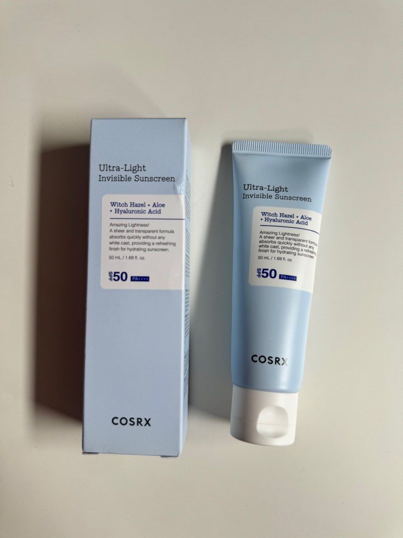 COSRX Ultra Light Invisible Sunscreen SPF50 PA++++ (Category: Face Care) located in Quezon City. Submitted by cornerstone_ph (Listing ID 1344374428, Image 1). Description: 💯Original Expiration Date: 03/14/27 Used 2x MOP: Gcash/BDO/BPI/COD.