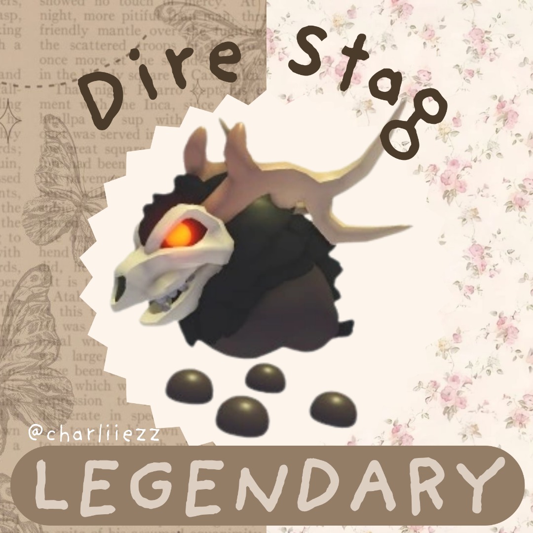 DIRE STAG 🌟 ADOPT ME PET LEGENDARY 🌟 READ DESC,