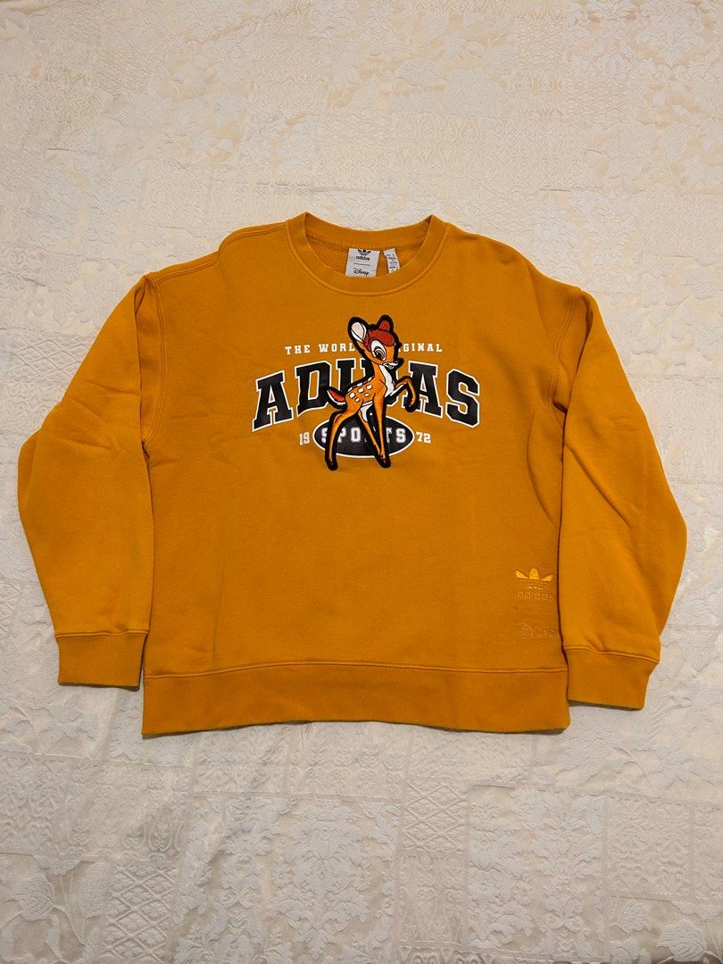 DISNEY X ADIDAS SWEATER (Category: Longsleeves) located in Manila. Submitted by polloloco (Listing ID 1344357623, Image 1). Description: Dimes: 18.5x24-25 Issue: Konting konti na bacon neck.