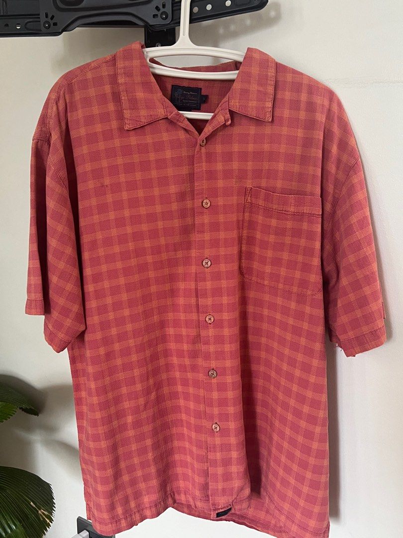 Indigo Palms- Orange Flannel polo (Category: Tshirts & Polo Shirts ) located in Las Pinas. Submitted by shopstop_declutter (Listing ID 1344318162, Image 1). Description: ❀bought in an IG thrift store (did not fit) ❀Size on tag: Large ❀rfs: decluttering ❀mop: bank transfer or gcash.
