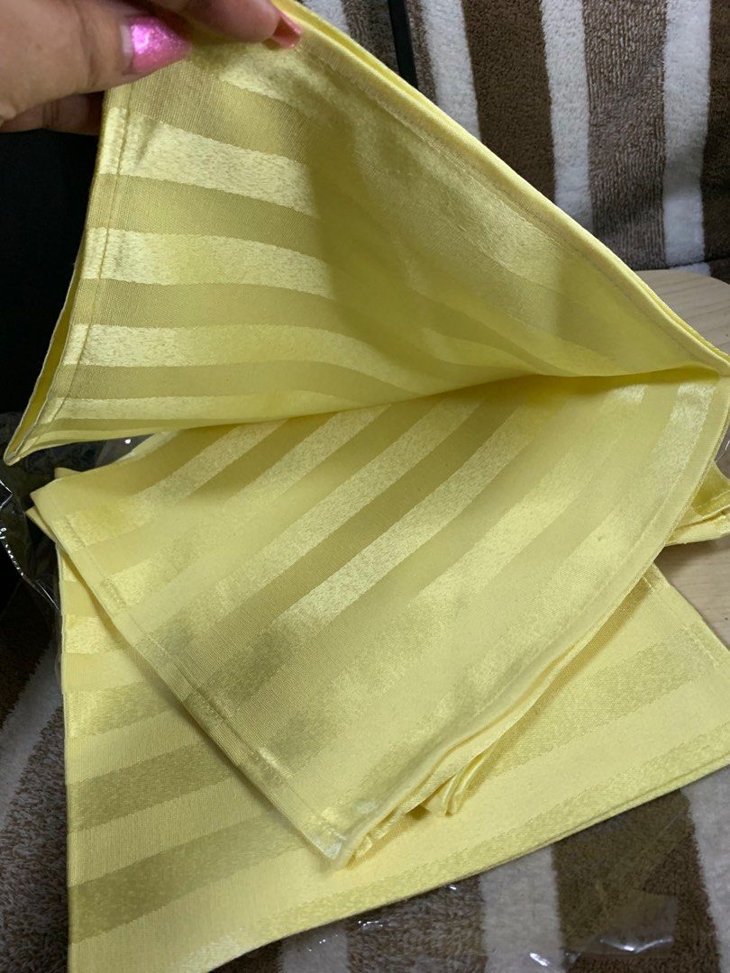 Japan Bnew table towel napkin (Category: Towels, Napkins & Holders) located in Cabanatuan. Submitted by mjluxxejapan (Listing ID 1344252279, Image 3). Description: 4pcs already.bnew approx 20”x20” makapal handa ng material sosyal tingnan Fixed price Details posted .